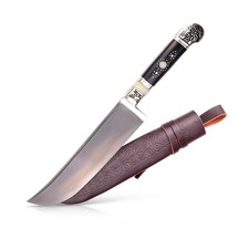 Usbekisches Kochmesser Pchak 054 Пчак Messer Пичак Handarbeit Hülsenstahl 28 cm