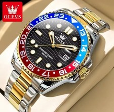 Hochwertige Herren Armbanduhr Edelstahl Quarzuhr Leuchtzeiger Luxus Uhr