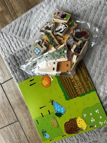 Holz bauernhof steckspiel mit - bauernhof,