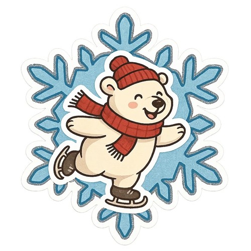 Eisbär schlittschuh laufen - schlittschuh,