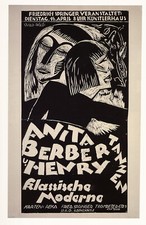 Anita Berber Henry Klassische Moderne Tanzen Curt Wild Wall Werbung 1215