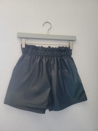 Sexy lederoptik shorts schwarz - lederoptik,