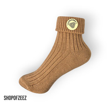 gestreifte Warme Lammwoll Socken Damen 35–38 | Faltbare, kuschelig Wintersocken