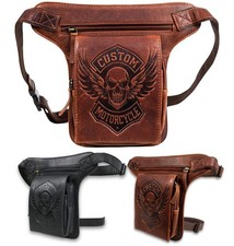 Biker Beintasche Leder