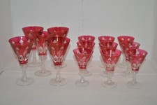 14 Kristallgläser Rot