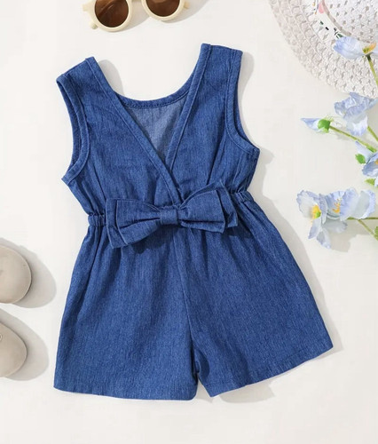Mädchen denim overall blau - mädchen, denim-overall
