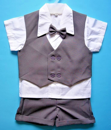 Baby junge grau weste - grau,