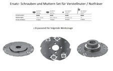 Schrauben Muttern Set für Wendeplatten Nutfräser Verstellnuter Fräswerkzeuge Neu