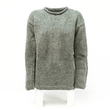 Pullover Grau Wolle Damen Herren (M,L,XL) Schafswolle Natur Nepal Geschenk