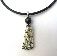 Tahiti Perlen Wechselschließe 5396 Perlenquaste  und Varioclip 925 rh/rth 5490