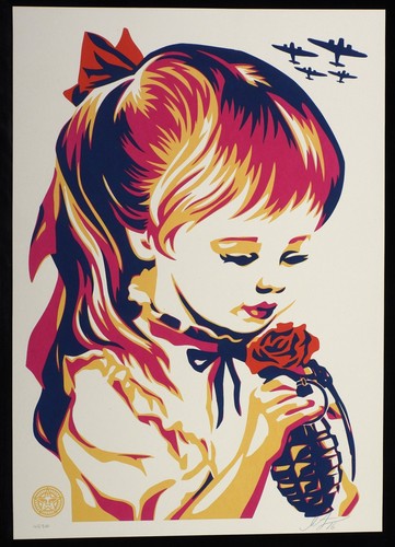 Shepard fairey war numbers - war,