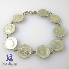 Niederlande, Münzarmband, Wilhelmina Silbermünzen (11523EB)