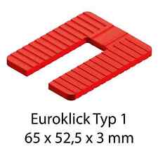Distanzplatten Roto Glas-Tec Euroklick Typ 1 65 x 52,5 x 3 mm 1000 Stück