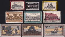 17 x Notgeld Deutschland: Eisenach Treuenbrietzen Eckartsberga Eckernförde etc.