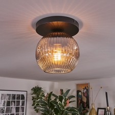 Schwarz-Metall Deckenlampe im
