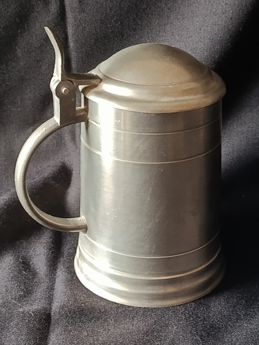 Zinn bierkrug silberfarben - zinn-bierkrug,,