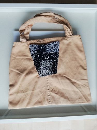 Leinentasche upcycling 38x31cm - upcycling,