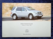 MERCEDES M-Klasse ML 270 CDI - ML 500 Preisliste 2004