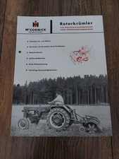 Original Prospekt Mc Cormick Rotorkrümler International Traktor Schlepper