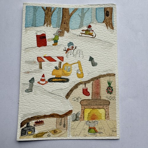 Handgemalt aquarell karte bild - aquarell,