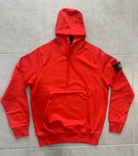 Basic Kapuzen Sweatshirt Herren Stone Island Hoodie mit Logo Patch Rot Gr: XL