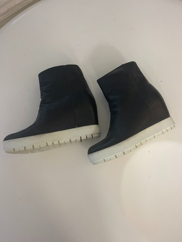 Prada boots leder schwarz - prada,