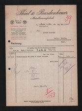 RUHLA, Rechnung 1937, Thiel &