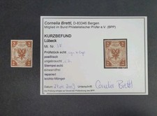 Lübeck Nr. 3F Fehldruck mit Kurzbefund Brettl und doppelter BPP-Prüfung
