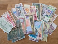 85 Geldscheine Banknoten aus  diversen Ländern weltweit, unsortiert 
