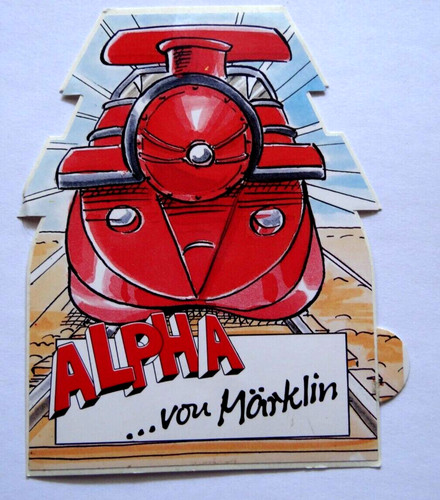 Werbe aufkleber märklin alpha - werbe-aufkleber,