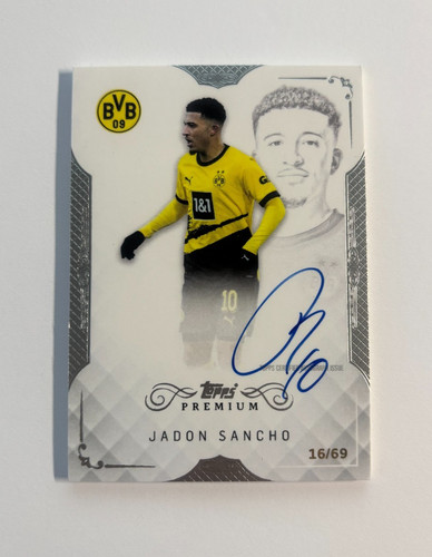 Jadon sancho bvb topps premium - topps,