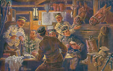 Weihnachten bei der Kavallerie, Pferde-Unterstand, Rethel, Feld-Postkarte