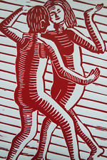 Linolschnitt „Tanzendes