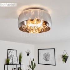 Ess Wohn Schlaf Zimmer Beleuchtung modern Decken Leuchten Lampe Rauchglas silber