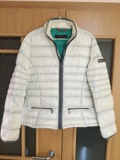 Frieda & Freddies NY  Daunenjacke Damen Jacke Elfenbein Weiß mit Grau Gr. 40