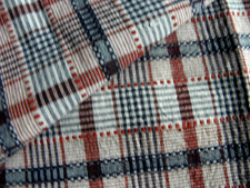 2 Stoffe Bauernbettwäsche Halbleinen kariert durchgewebt