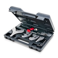 PVC-Schere + 5 Schneidaufsätze +Koffer Kunststoff Rohr Schlauch Schneider Cutter