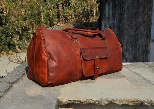 Reisetasche aus echtem leder - aus,