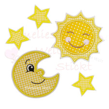 Sonne Mond 3 Sterne im Set