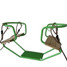 Doppelschaukel grün Metall