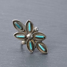 Blüte Türkis Sterling Silber