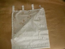 2x cremeweiße gehäkelte Gardine / Store mit Blumenranken von TCM - 140cm x 235cm