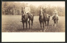 Prinz Alfons von Bayern und Familie zu Pferde, Ansichtskarte 