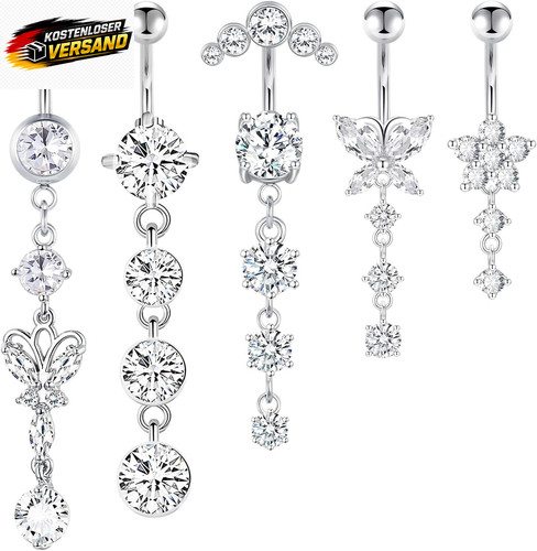 Bauchnabelpiercing set - bauchnabelpiercing, 5