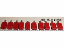 BRAWA  10 Stück Querlochstecker rot ∅ 2,5 mm ( Bananenstecker )  -  flach !!!!!