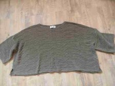ZEP-ZEP weites kurzes Langenlook Strickshirt SOLA oliv Gr. 1 NEUw. FK617 