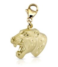 Charm Anhänger Panther Gold 585 Löwe Raubkatze Jaguar Karabiner 14 Karat Gelbgol