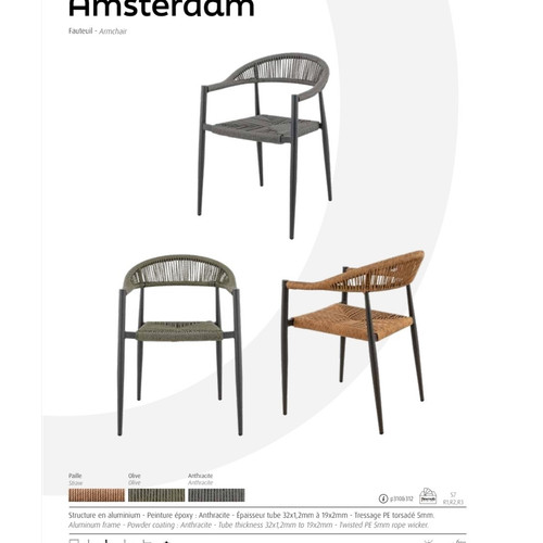 Amsterdam terassenstuhl alu - amsterdam, alu/pe