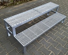 2 Stufen Stahltreppe Außen