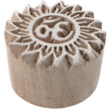 Indischer Textilstempel, Holz